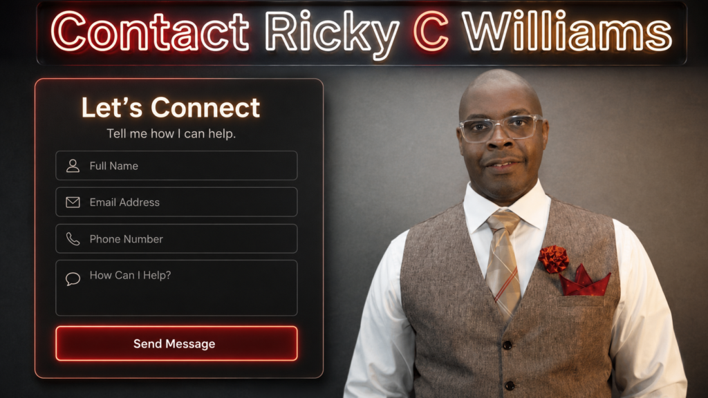 Ricky C Williams of The Ricky C Williams Podcast Contact Ricky C Williams